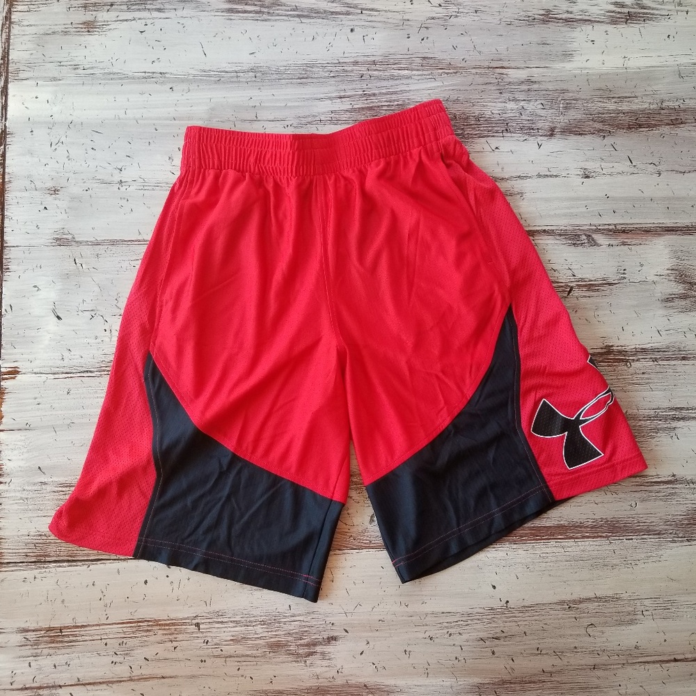 NWT Under Armour Basketball Shorts Red/Black